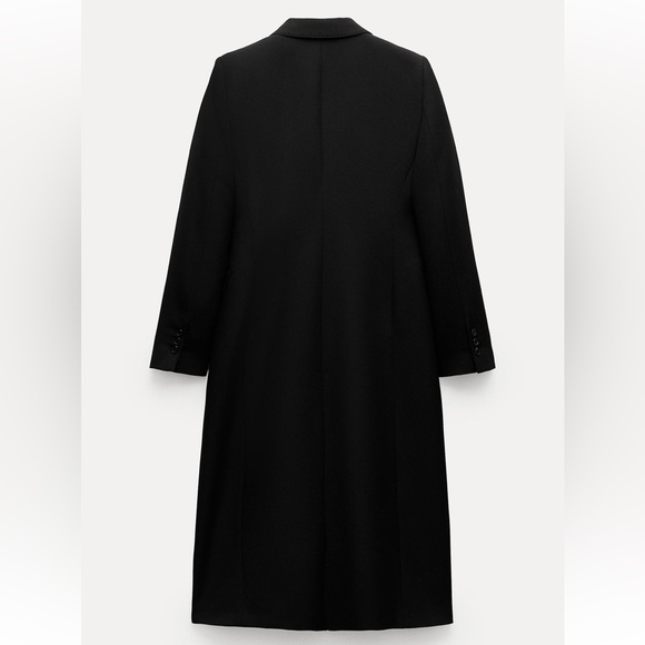 Zara Tailored Double Breasted Coat Black ZW COLLECTION size XS NWT - Picture 8 of 16
